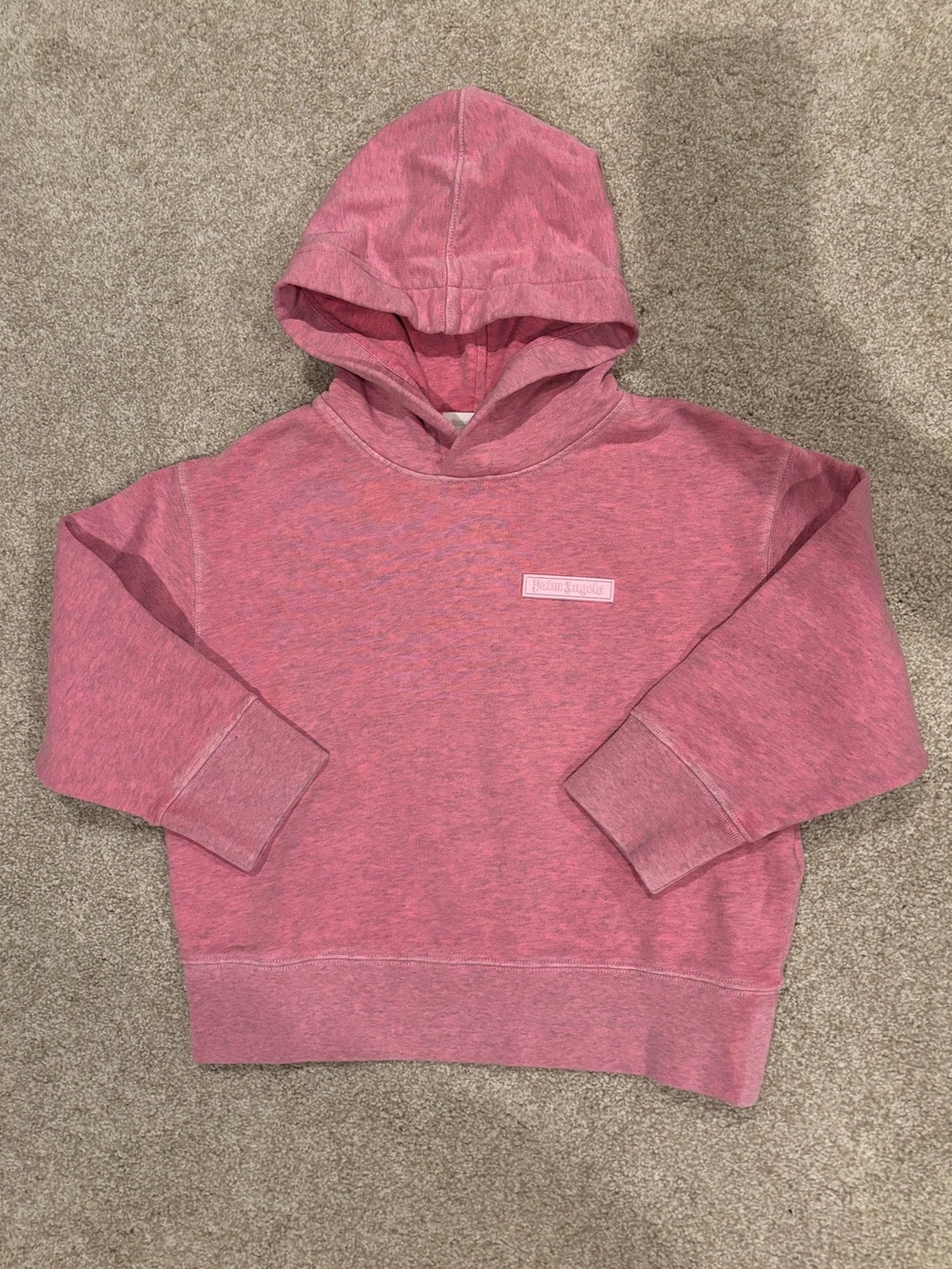Palm Angels Kids Pink Heather Pullover Hoodie